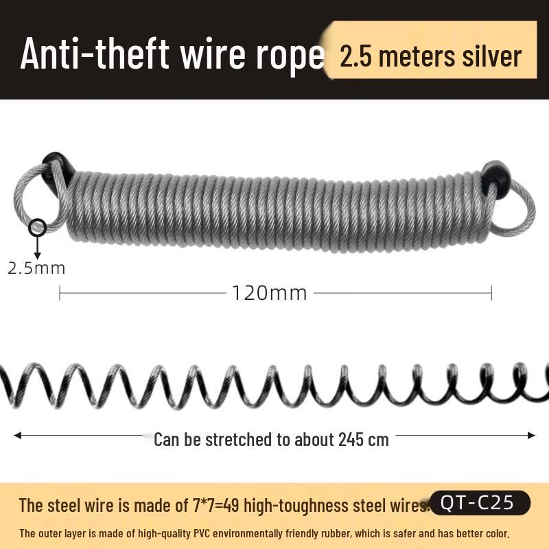 Retractable Steel Wire Fishing Lanyard