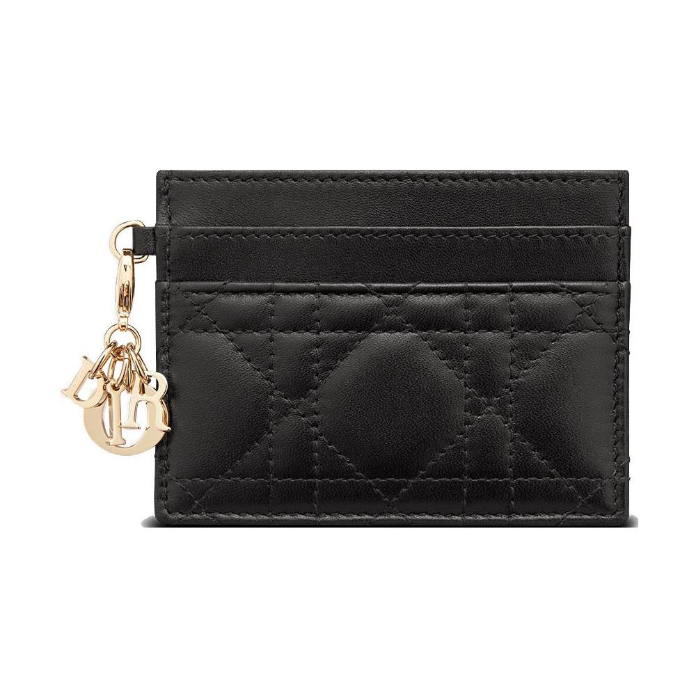 

Dior Lady 5 Slot Woven Lambskin Card Holder Women Card Holder Black S0974ONMJ-M900 Box(Basic Set+Box)