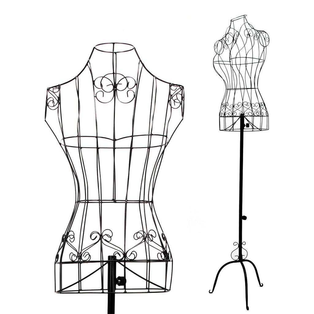 Vrouwelijke Mannequin Torso IJzeren Model Verstelbare Standaard Lichaamsvorm voor Winkel Kleermakers Naaien Kleding Vitrine