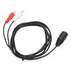 DIN 7 Pin Female To Dual RCA Male Cable 4.9ft Flexible Plug and Play Sound Adapter Cable for Sound Equipment