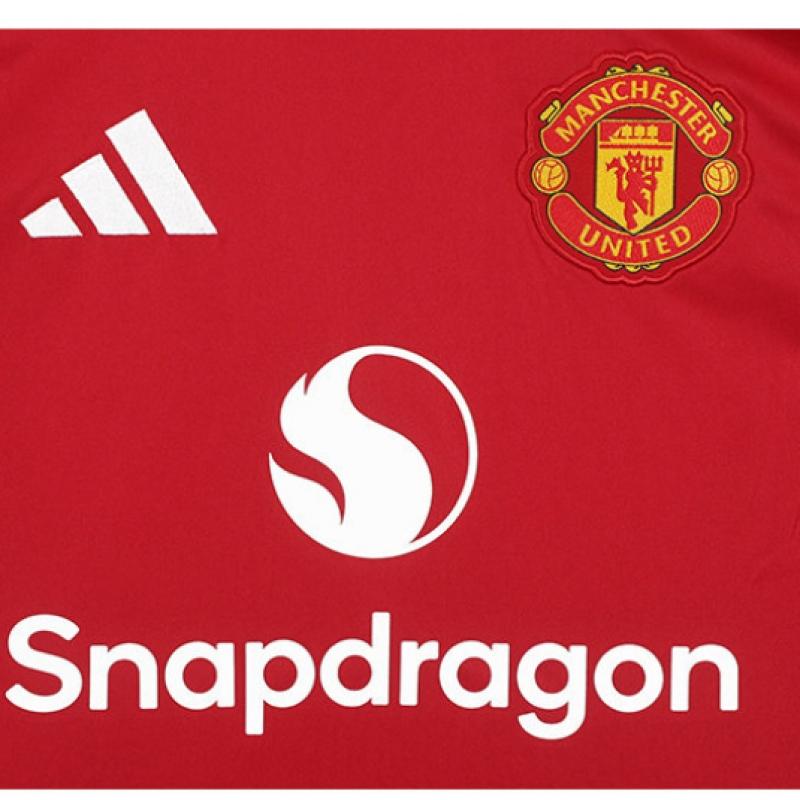 Adidas Junior Manchester United Home Jersey Man Utd Short Sleeve Jersey 2024 25