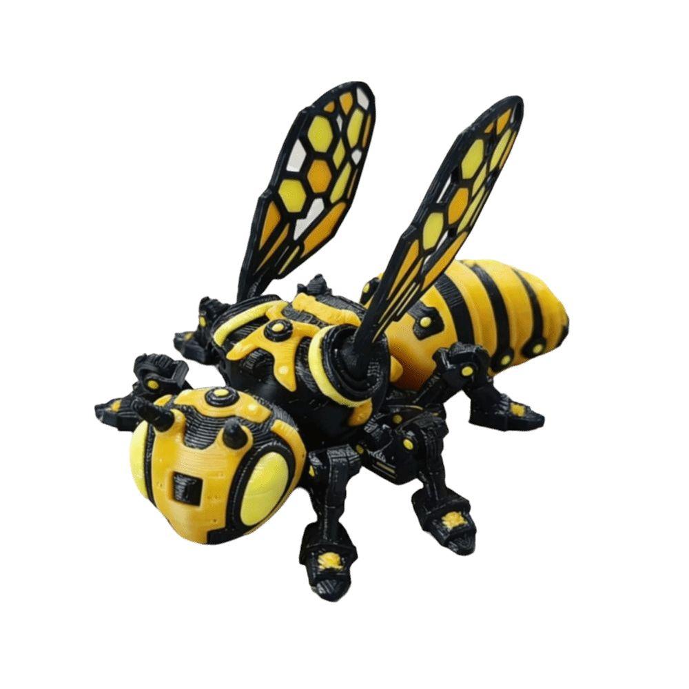 3D Printed 3D Printed Mechanical Bee Detachable Wings Articulated Bee Toy Holiday Gift