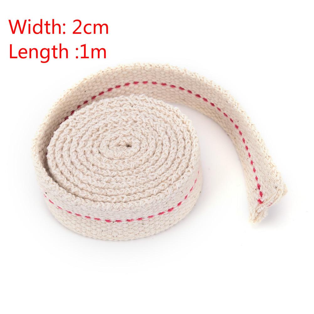 Materiale Accessorio Fai da Te 1/1.5/4.5M Stoppino Piatto in Cotone Forte per Accensione Fornello Bruciatore Lanterna Lampada a Olio