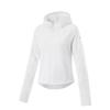Li Ning Comfortable Solid Color Simple Versatile Hooded Zipper Slim Fit Breathable Sports Jacket Women Jackets Standard-White AFDU974-3