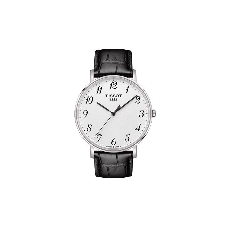 

TISSOT Men s Meishi Collection Watch T109.610.16.032.00 Silver Dial Black Strap