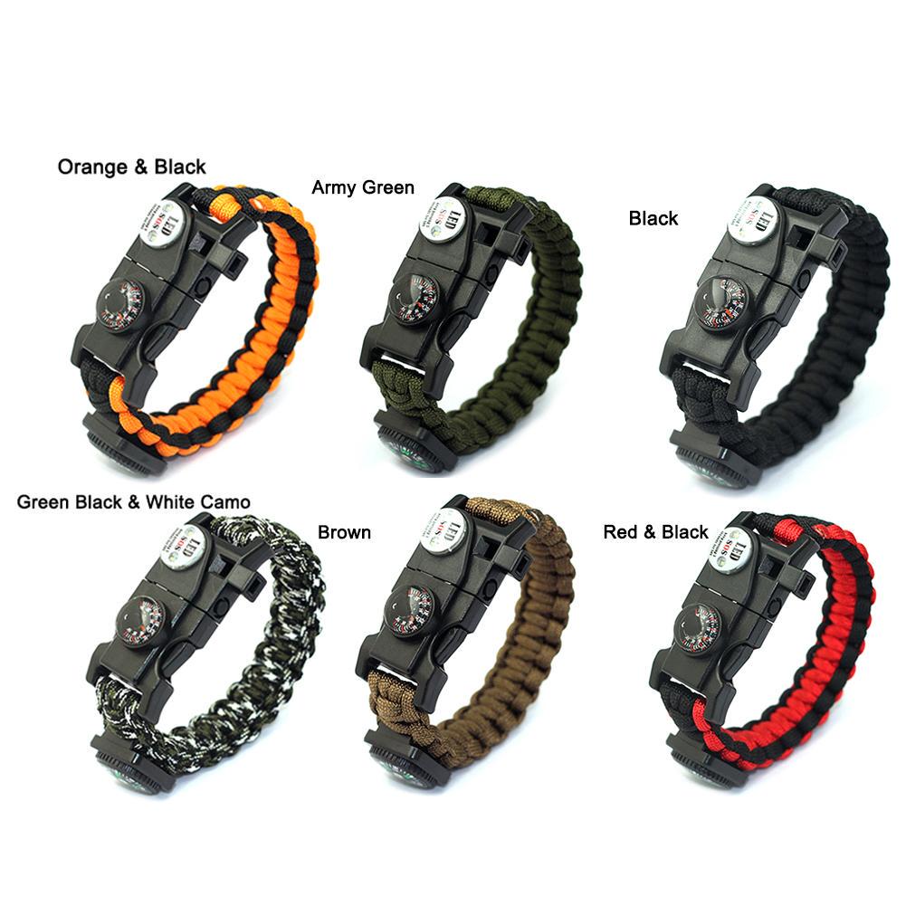 Outdoor-multifunktionale Paracord Survival Armband mit Kompass Thermometer Outdoor-multifunktionale Paracord Survival Armband mit Kompass Thermometer