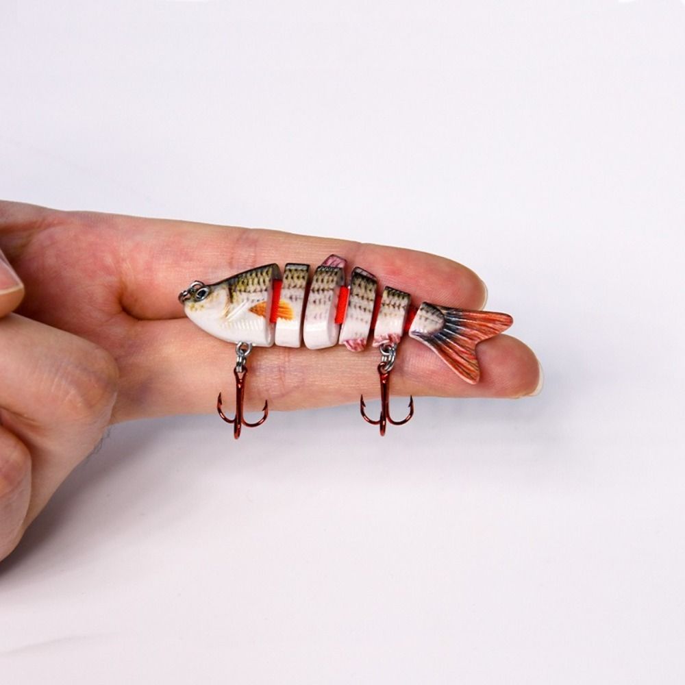 Bass Crankbaits Bionischer Köder 6cm 4.5g Kunststoff Hart Crank 2024 6 Segmente Angelköder