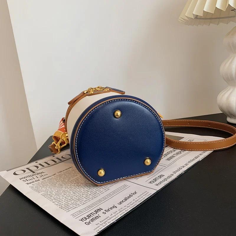 New Fashion Women's Bucket Crossbody Bag One Shoulder Portable Cylinder Niche