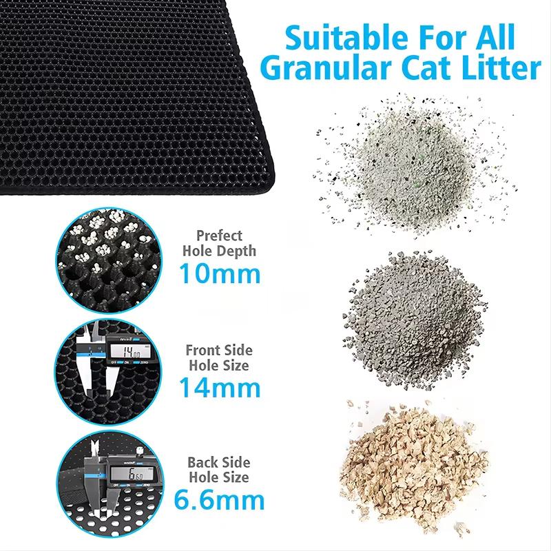 1/2/3Pcs 30x30cm Pet Litter Mat Waterproof Double Layer Pet Litter Mat Non Slip Mat Washable Cat Mat Pet Supplies