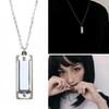 1PC Silvery [A necklace that can be blown] Mini harmonica retro four hole whistle pendant cartoon couple necklace