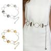 Golden Wave Design Metal Belts Gothic Style Circle Waist Chain Waist Chain Belt  Women Girls