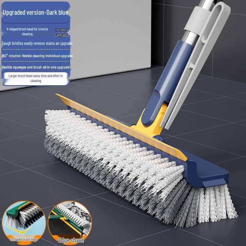 Spazzola 5-in-1 con Manico Lungo per Fessure e Pavimenti per la Pulizia di Bagni e Piastrelle