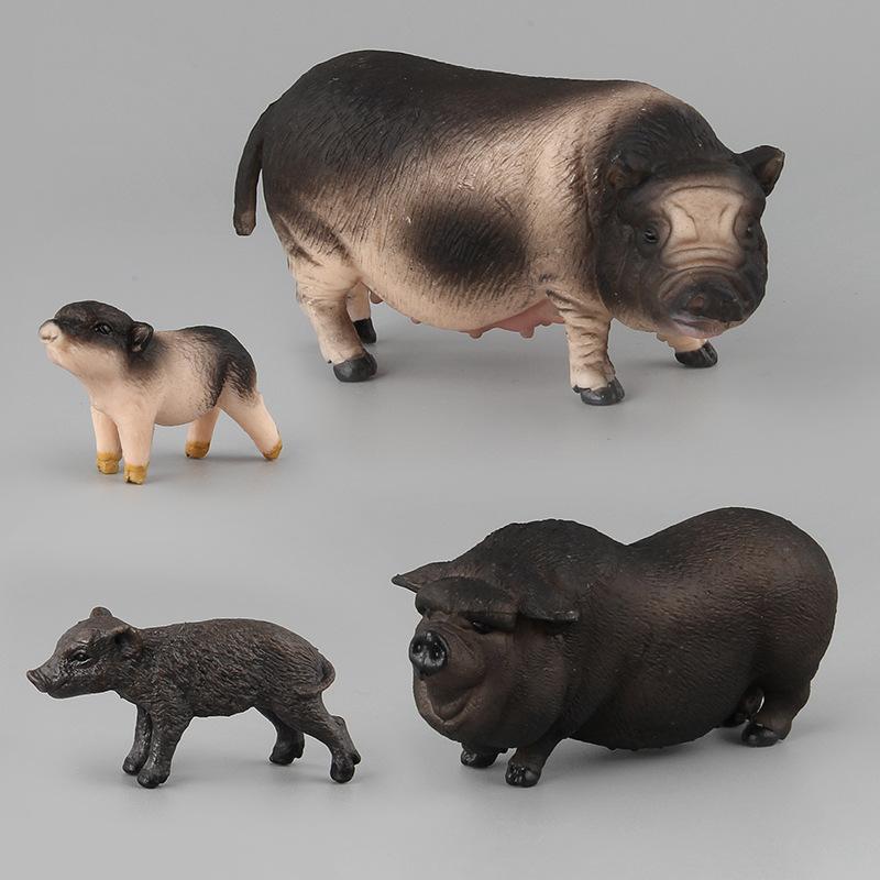 Simulation Livestock Mammal Model Toy Piglet Doll Static Home Ornament Animal Model A Variety Of Optional