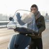 Motorcycle Windshield Heavy Duty Clear Wind Deflector Hand Protector Easy