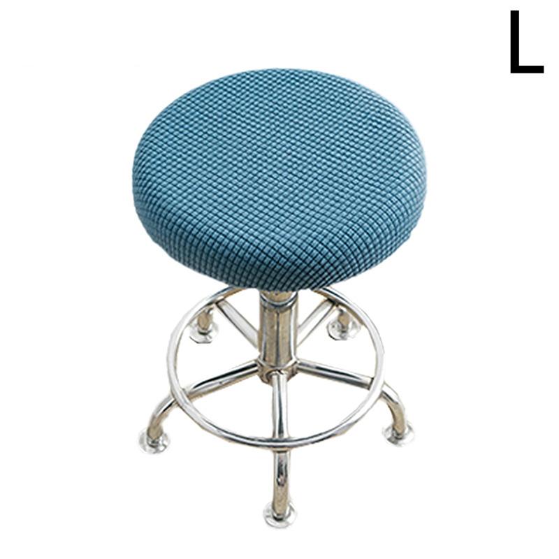 Thickened Solid Color Round Chair Cover Dining Stool Cover Elastic Chair Cushion Cover Washable Removable Seat Cover