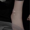 925 Silver Butterfly Anklet for Women Delicate Zircon Tassel Bracelet Summer Jewelry Dropship