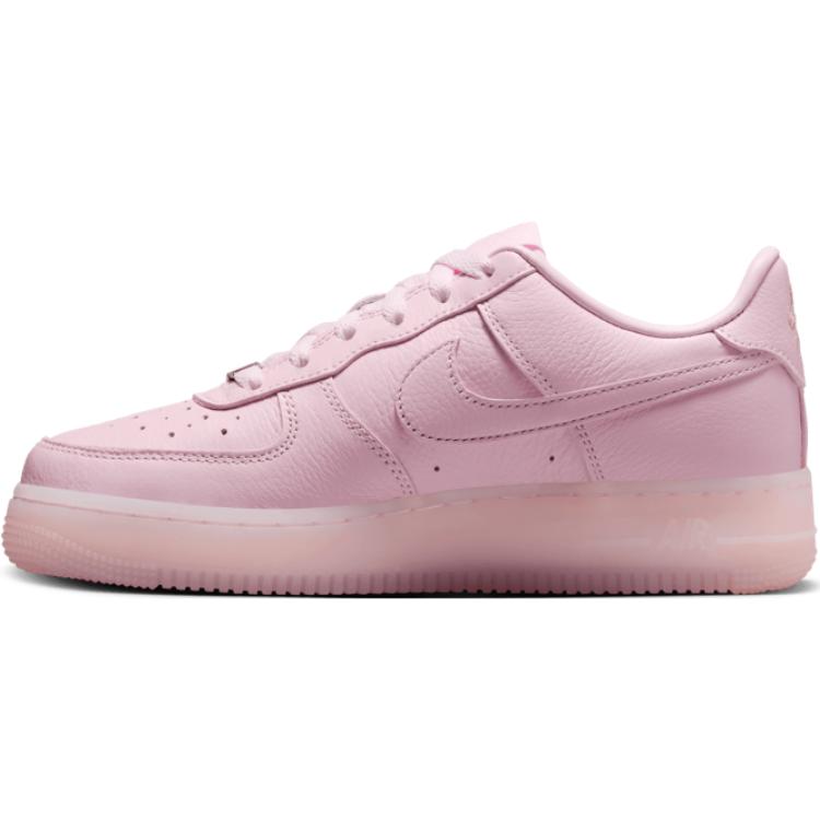 Nike NOCTA x Air Force 1 Low GS Certified Lover Boy - Pink Foam Kids Sneakers Metallic-Silver Cobalt-Tint HQ1772-600