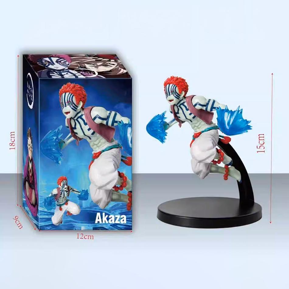 19cm Anime Figure Demon Slayer Figures Slayer Akaza Doll Figurine Warrior Action Figure Model Toys Anime Model Figure Car Doll