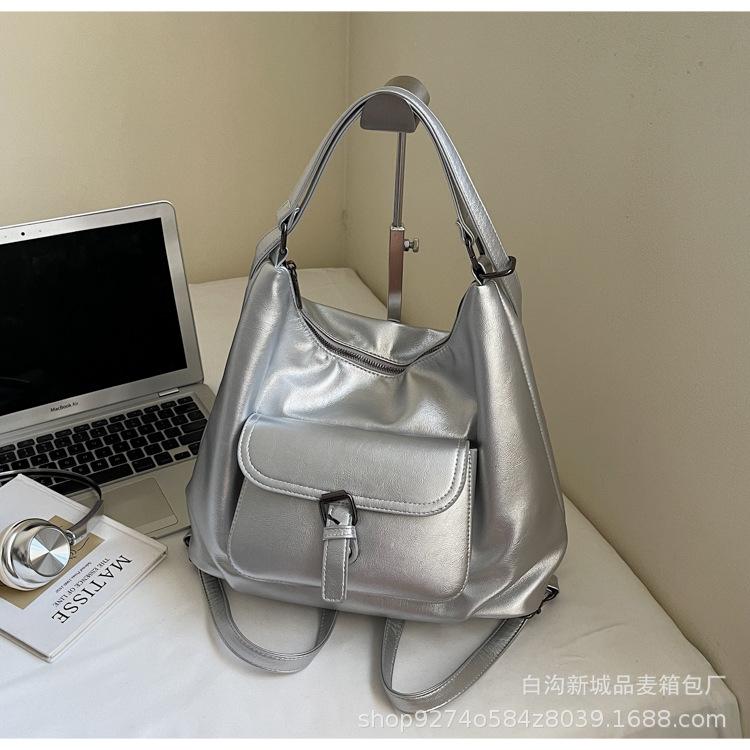 Casual commuting retro large-capacity bag women's 2025 new fashion multi-purpose double shoulder back bag single shoulder tote bag