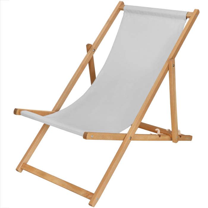 Springos® Chaise Longue De Jardin En Bois Imprégné Pliable – Transat Relax Pour Jardin Et Balcon Avec Système De Sécurité