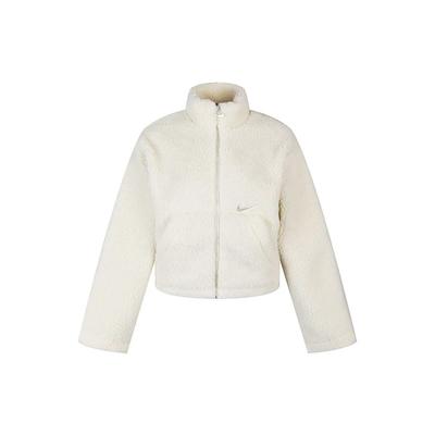 Jaqueta Corta-Vento Quente Sherpa Swoosh Feminina Jaquetas Branco CU6640-238