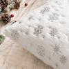 Throw Pillowcase Christmas Snowflake Printed Hidden Zipper Design Dust-proof Soft Comfortable Touch