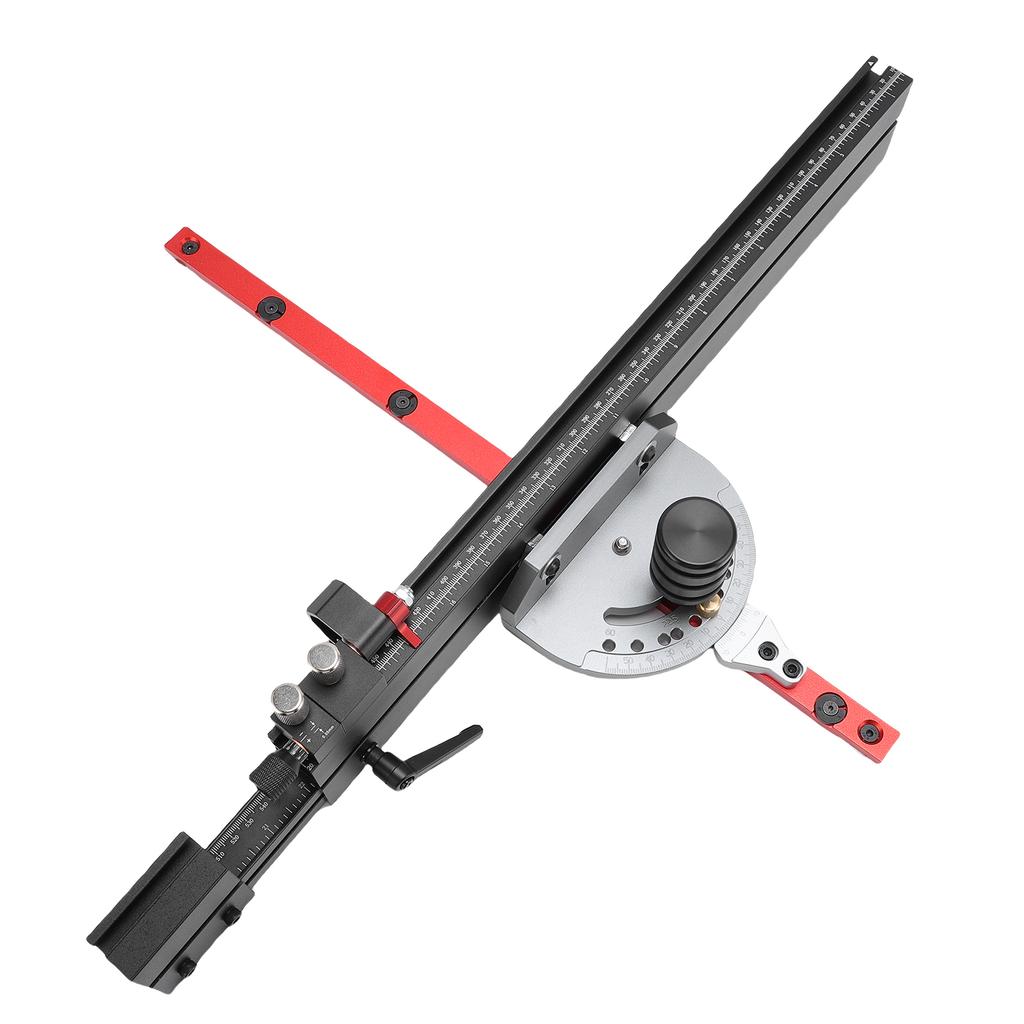 Table Saw Miter Gauge with Micro Adjustable Flip Stop and Extendable Fence for Band Saw Router Table 3/8x3/4 Inch T Slot