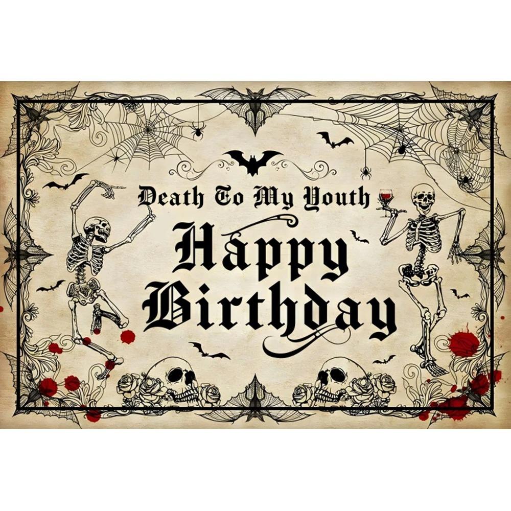 Halloween Photography Background Cloth Ghost Moon Pumpkin Lantern Horror Party Children's Birthday Decoration Hanging Cloth