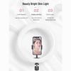 Mobile Phone Live Streaming Ring Light with Retractable Tripod and Multi-Position Stand
