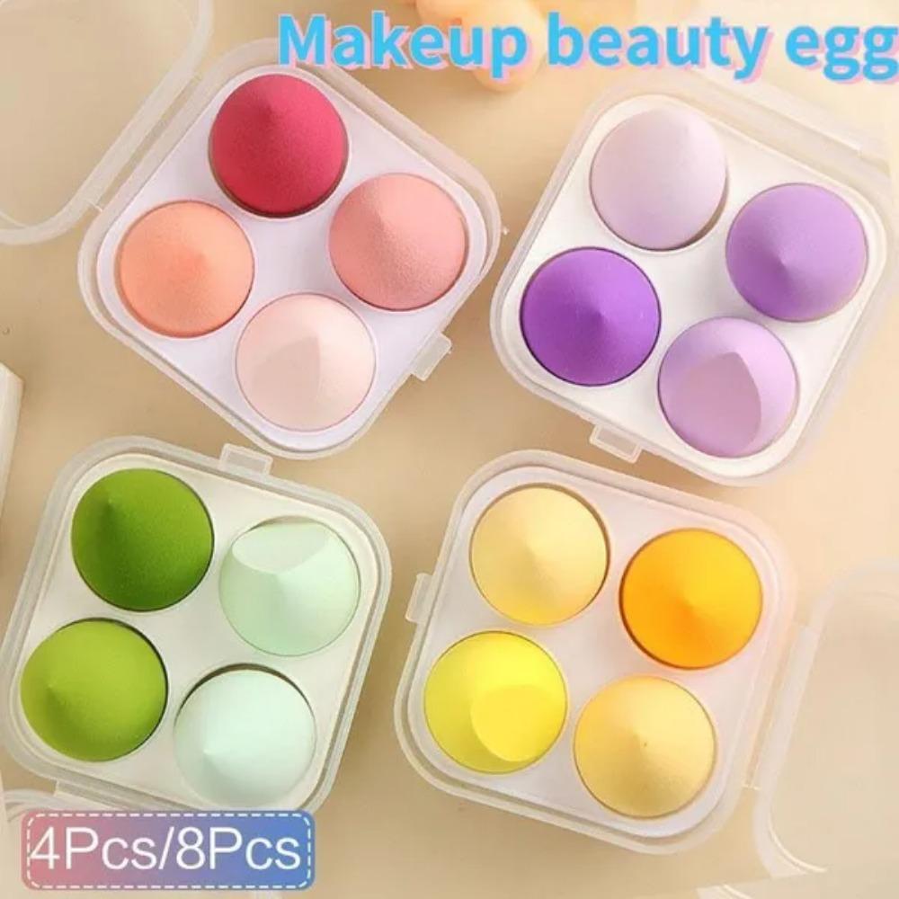 4 pcs Makeup beauty egg Cosmetic Puff Makeup Sponge Foundation Makeup Sponge Powder Puff Dry and Wet Combined Beauty Tool