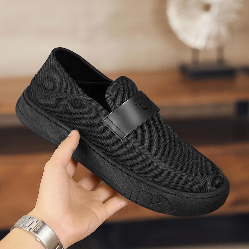 

Canvas hundred mesh shoes men s trendy shoes sole canvas shoes new 2025 trend black shoes summer sports 44 чорний