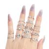 15Pcs/Set Women Bohemian Rhinestone Stackable Finger Rings Jewelry Gift for Daily Wear