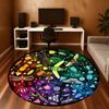 1pc Insects, Circular Pattern Office Round Rugs, Under Chair Round Rugs for Living Room, Bedroom, Bathroom Decoration Carpet 091842