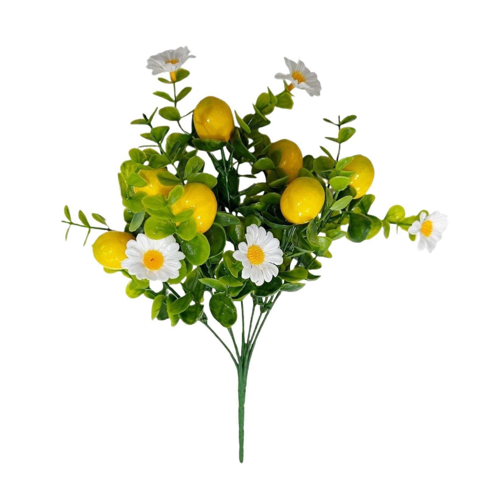 Artificial Lemon Branches, Artificial Fruit Lemon Tree Green Plant Decoration, Simulated Lemon Branches, Suitable For Home Decoration. One Size