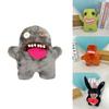 Adorable Plush Tooth Monster Doll Soft Toy In Black Green Brown And Gray For Christmas