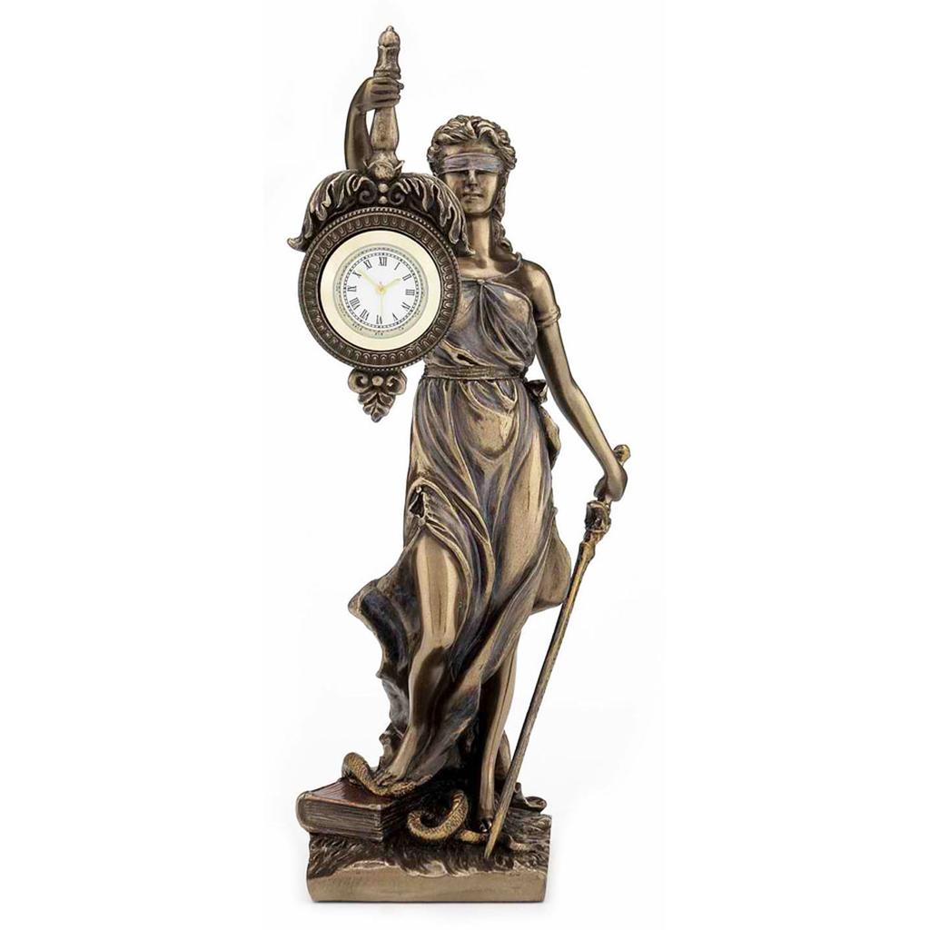 Les Trésors De Lily [N6122] - Deco Clock 'Justice' - 20. 5x8. 5x7. 5cm