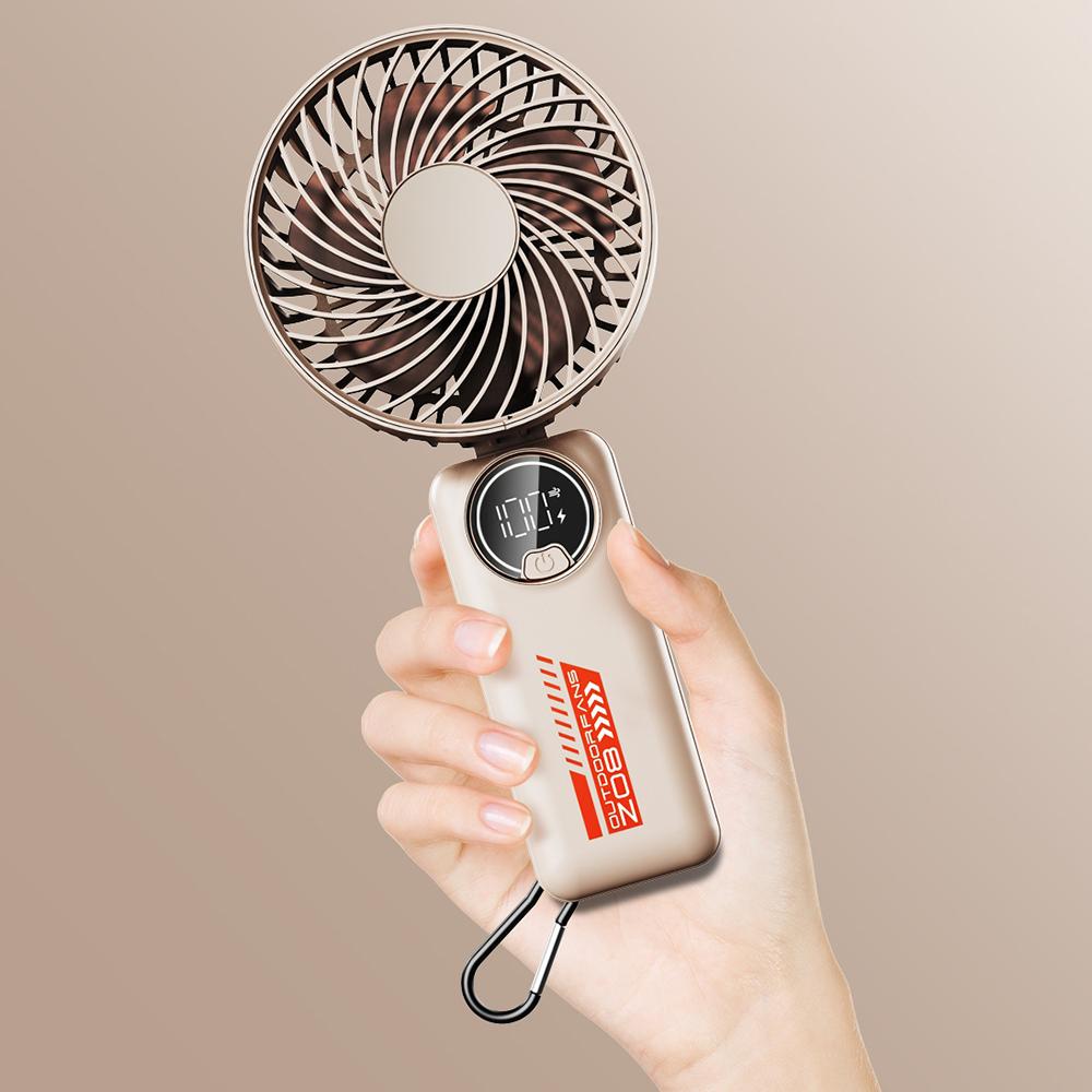 

Z08 Foldable 10000mAh Rechargeable Cooling Fan Outdoor Handheld Summer Fan Pink