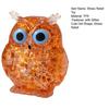 Glitter Owl Sugar Stress Ball Slow Rebound Stress Relief Clear Bird Squeeze Toy Anxiety Relieving Animal Shape Hand Relaxation Tool