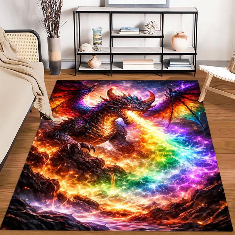 Golden Dragon Magic Castle Carpet Living Room And Bedroom Mats Printing Art Christmas Gifts Office Chair Cushion