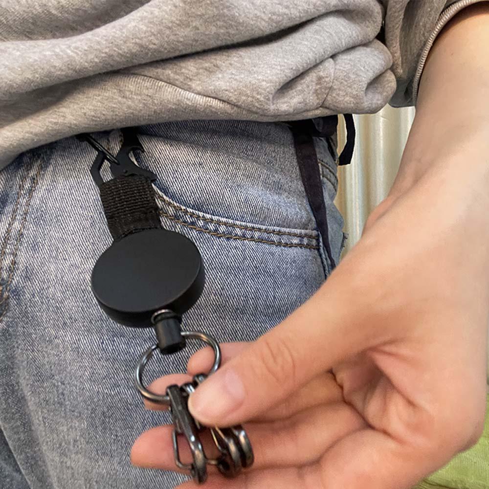 Supplies Pull Keychain Tool Retractable Keychain Badge Holder Clip Badge Reel Clip Key Ring Clips