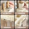 Wall Mounted Kitchen Knife Holder No Drill Multifunctional Storage Rack for Utensils and Chopsticks