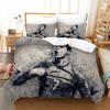 3D Three-Piece Size Football Quilt Cover Quilt Cover Home Textile