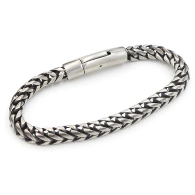 Pulsera de acero de titanio de marca de moda retro popular de estilo hip-hop, pulsera de personalidad versátil para hombres, cadena cubana punk