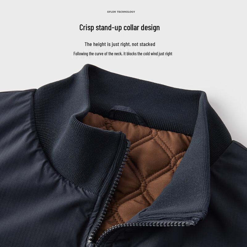 Shanshan Men's Business Casual Padded Baseball Jacket