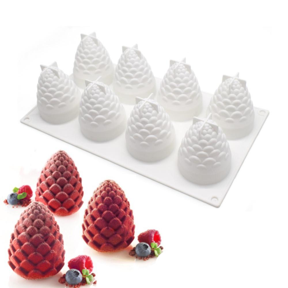 Weihnachtsserie Silikonform Baum Tannenzapfen Stern Kuchenform Kekse 3D DIY Handgefertigt Küchenbackwerkzeuge Dekorierform