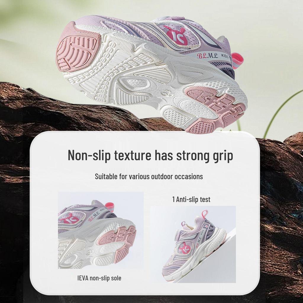 2025 Autumn Kids' Soft Sole Walking Shoes with Rotary Buckle for Boys and Girls