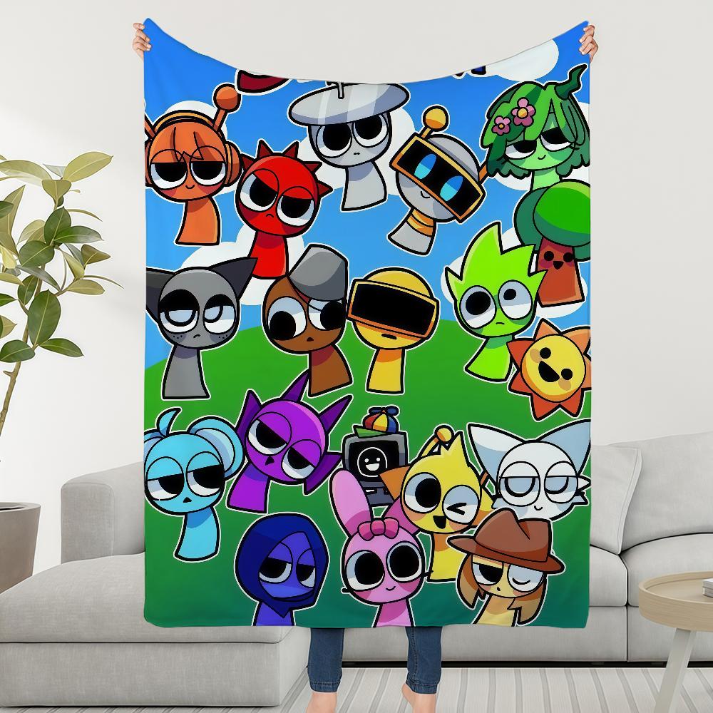 Decke Überwurf Super Gemütlich Plüsch Wohnzimmer I-I-IncrediboxS-ES Sofa Couch Kindlich S-S-SprunkiS-ES Geburtstagsgeschenke