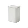 Trash Can, PressTop Lid, Narrow Bathroom Waste Bin, SpaceSaving Dark Gray 8L