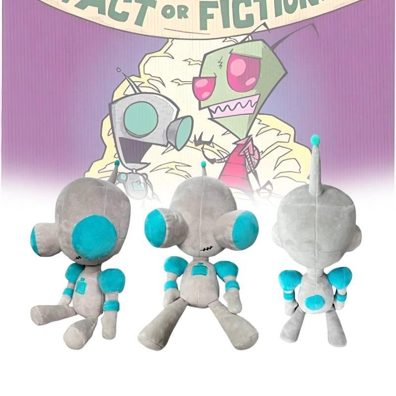 Invader Zim Plush Doll Soft Alien Toy For Fans Of Enter The Florpus 30cm Gray