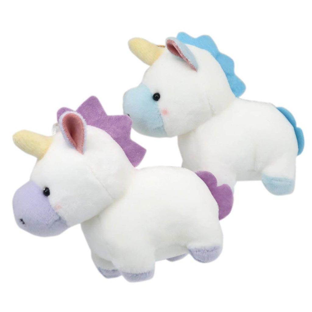 Unicorn Mascot Keychain [NicoNui Pair Plush Toy Ball Chain]  Set of 2